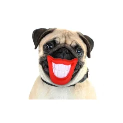 GIOCO DA MORDERE PER CANI SMILE CON SUONO IN GOMMA NATURALE DENTIERA PER CANI