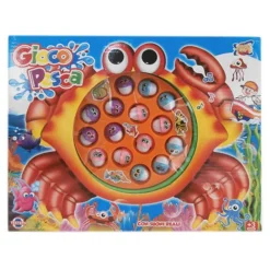 GIOCO DI SOCIETA' DA TAVOLO GIOCO DELLA PESCA GRANCHIO 16 PESCI CON SUONI REALI