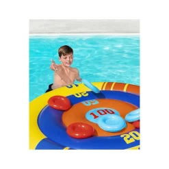 GIOCO GALLEGGIANTE GONFIABILE ROTONDO DISC CHAMPION FRISBEE Ø140CM PISCINA 52566