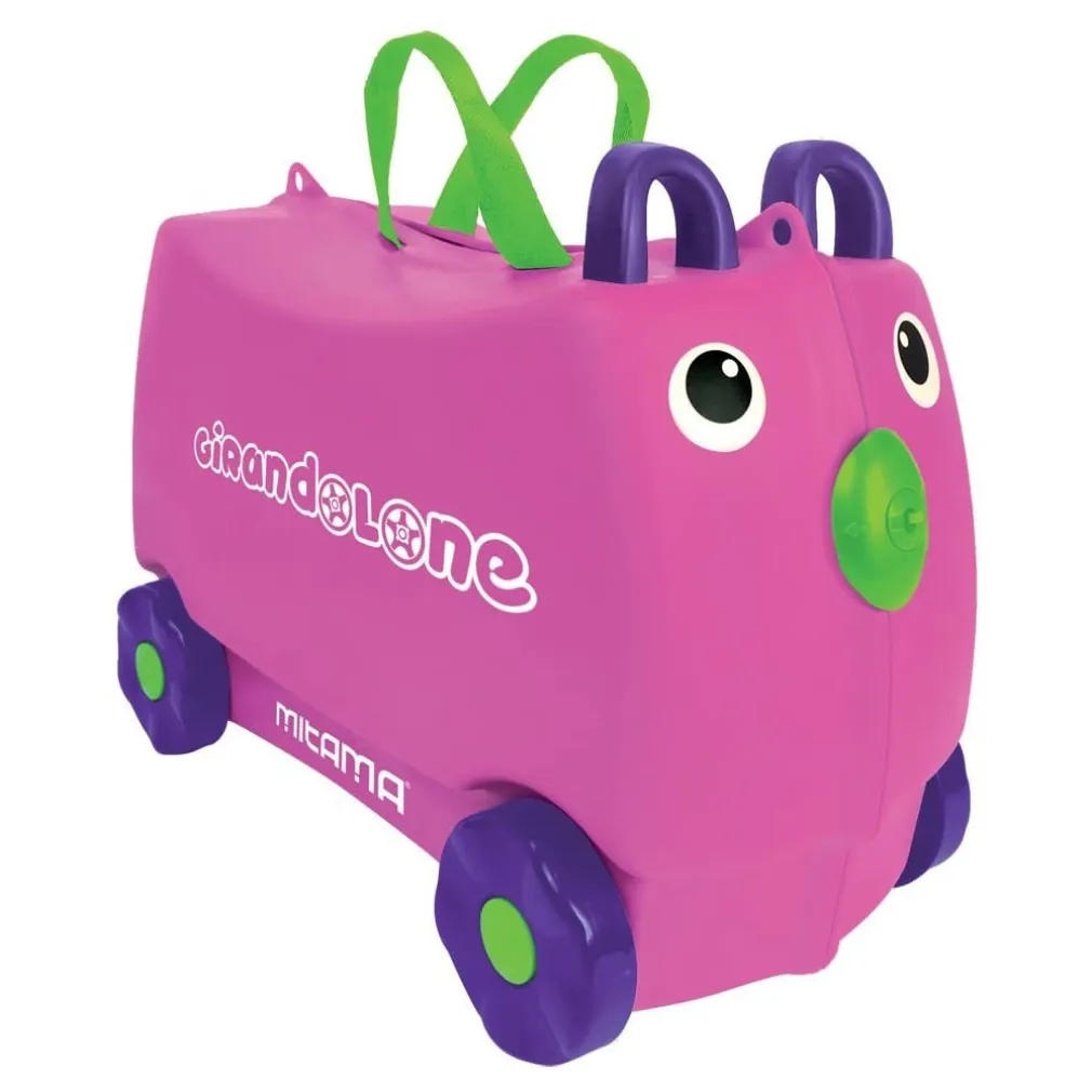 GIOCO GIRANDOLONE VALIGIA CON PENNARELLI STICKERS GIOCO MEMO CARTE MITAMA ROSA