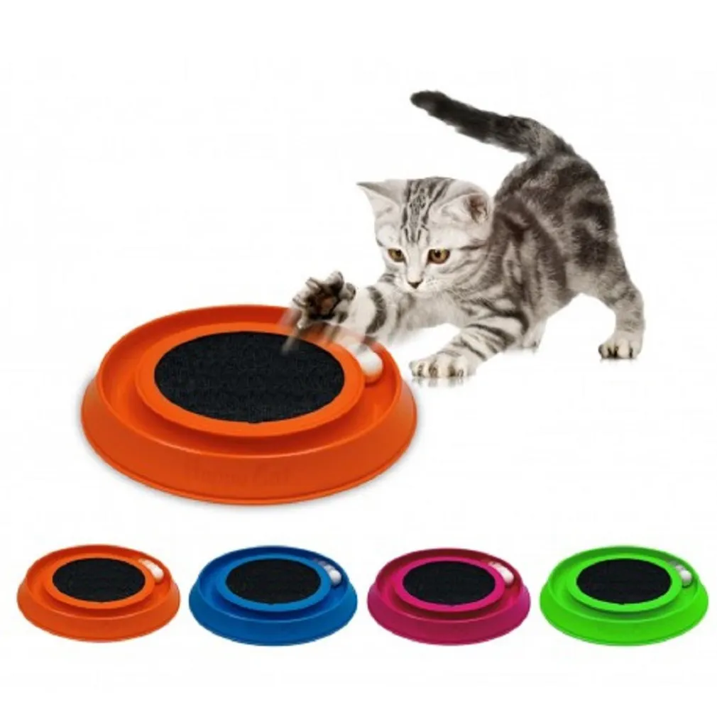 GIOCO INTERATTIVO CON TIRA GRAFFI PER GATTI HAPPY CAT MADE IN ITALY Ø 35 CM