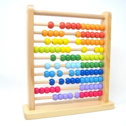 GIOCO PALLOTTOLIERE ABACO CLASSICO CON TELAIO LEGNO 10 RIGHE PALLINE PER BAMBINI