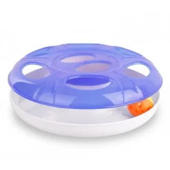 GIOCO PER GATTI GATTO INTERATTIVO IN PLASTICA CON PALLINA UFO Ø 25 CM CIRCA