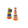 GIOCO PIRAMIDE TORRE DI 9 ANELLI IN PLASTICA IMPILAMENTO GIOCO PER BIMBI BAMBINI