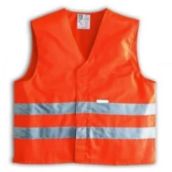 GIUBBOTTO GILET ARANCIONE EMERGENZA CATARIFRANGENTE RIFLETTENTE AUTO MOTO BICI