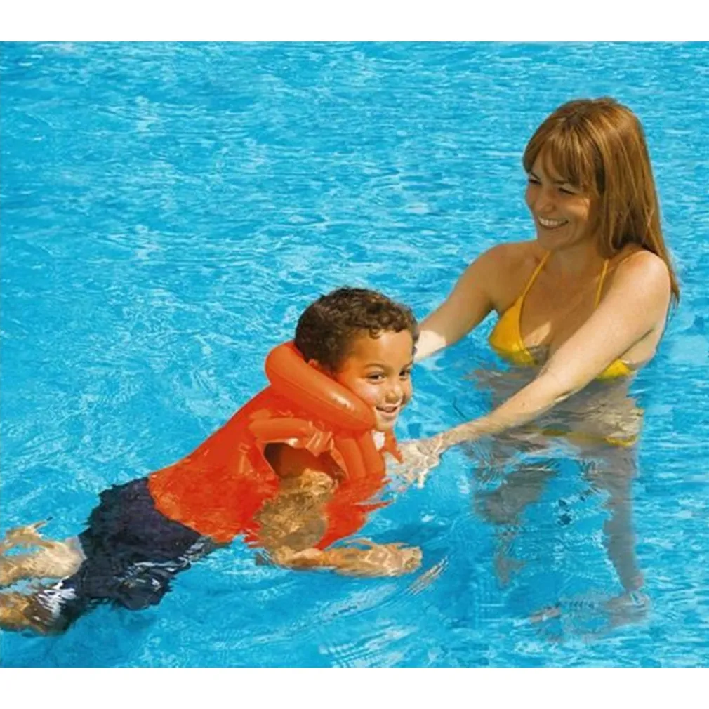 GIUBBOTTO SALVAGENTE GIUBBINO SALVATAGGIO GONFIABILE BAMBINI 50 X 47 CM