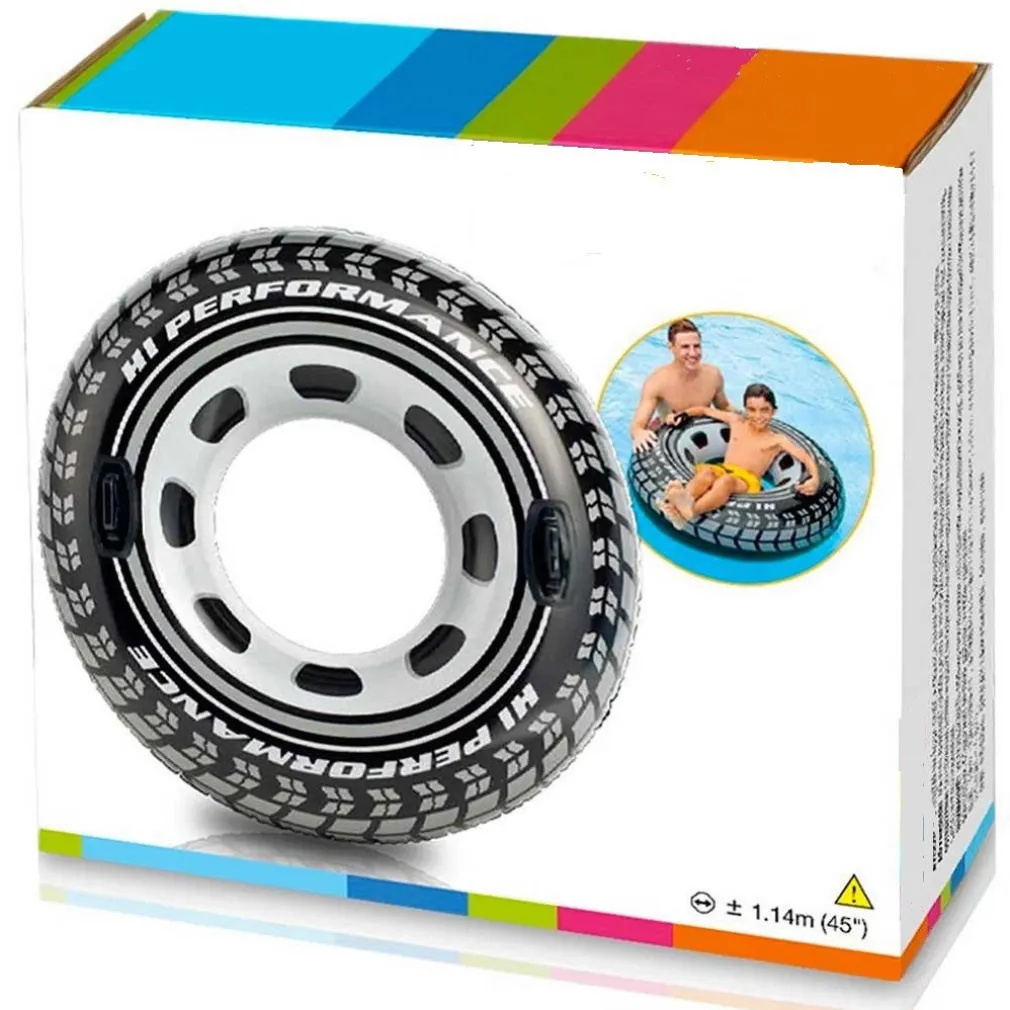 GONFIABILE A FORMA DI PNEUMATICO CIAMBELLA RUOTA 114 CM PER MARE PISCINA