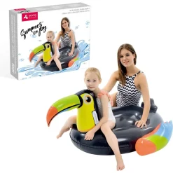 GONFIABILE FORMA DI TUCANO MATERASSO GALLEGGIANTE PISCINA SPIAGGIA 128X104X60CM 016142