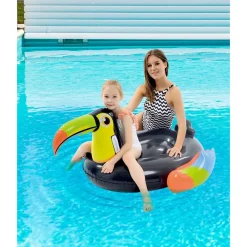 GONFIABILE FORMA DI TUCANO MATERASSO GALLEGGIANTE PISCINA SPIAGGIA 128X104X60CM 016142