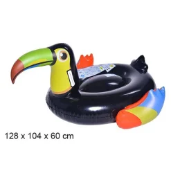 GONFIABILE FORMA DI TUCANO MATERASSO GALLEGGIANTE PISCINA SPIAGGIA 128X104X60CM 016142