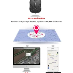GPS TRACKER GPRS GSM LOCALIZZATORE SATELLITARE TK106 MAGNETICO ANTIFURTO SCHEDA