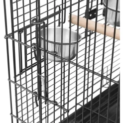 GRANDE GABBIA PER UCCELLI IN ACCIAIO 2 PALI PER PAPPAGALLO CANARINI PARROCCHETTI