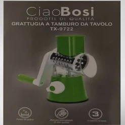 GRATTUGIA A TAMBURO MANUALE PER CUCINA CASA DA TAVOLO TRITATUTTO AFFETTA TX-9722