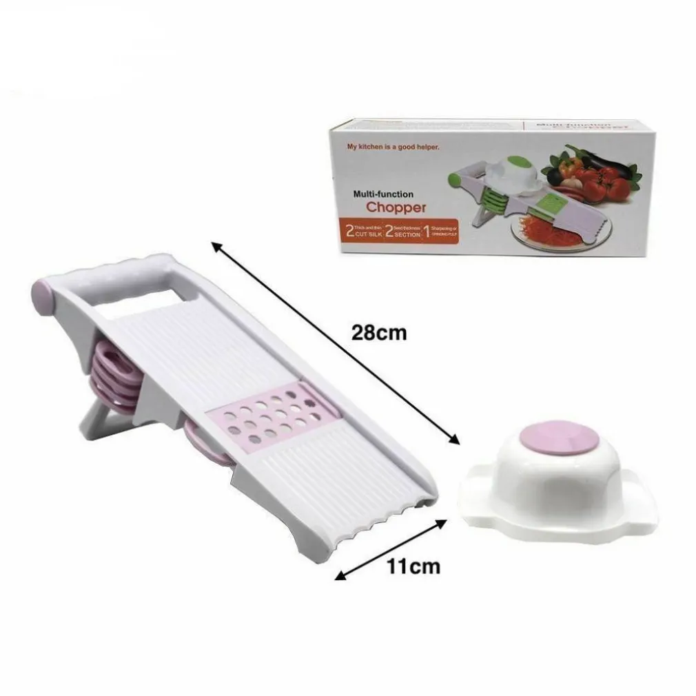 GRATTUGIA AFFETTATRICE MULTIUSO 5IN1 LAME MANDOLINA FRUTTA VERDURA FORMAGGI