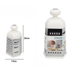 GRATTUGIA MANUALE 6 FACCE IN ACCIAIO INOX PER FRUTTA VERDURA FORMAGGIO 66342