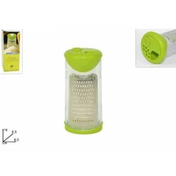 GRATTUGIA MANUALE CON CONTENITORE DOSATORE FRUTTA VERDURA FORMAGGIO 6,5X16X6,5CM