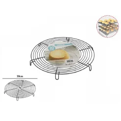 GRIGLIA DI RAFFREDDAMENTO PER TORTA DOLCI BISCOTTI TONDA 30CM CON PIEDINI 74150