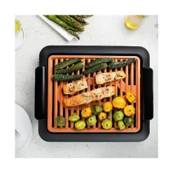 GRIGLIA ELETTRICA SENZA FUMO GRILL SMOKELESS RIVESTIMENTO CERAMICA ANTIADERENTE