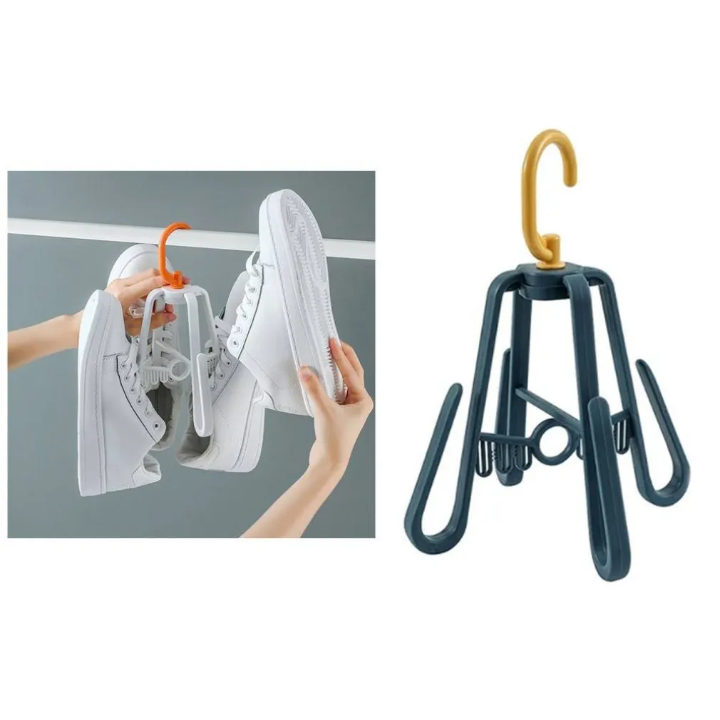 GRUCCIA PER SCARPE PIEGHEVOLE PORTASCARPE APPENDINO GANCIO MULTIFUNZIONALE