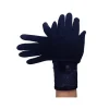 GUANTI TESSUTO COTONE DONNA BLU PON PON PIZZO TAGLIA 8 GLOVES FODERA