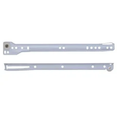 GUIDE PER CASSETTI 2PZ SCORREVOLI A RULLO BINARIO BIANCHE A ESTRAZIONE ACCIAIO