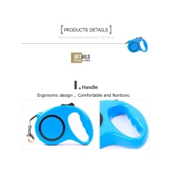 GUINZAGLIO ALLUNGABILE PER CANE MEDIA PICCOLA TAGLIA 5 METRI CON GANCIO 16KG