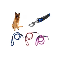 GUINZAGLIO CORTO 120 CM CORDA INTRECCIATA CON MOSCHETTONE MEDIA GRANDE TAGLIA