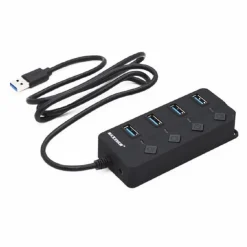 HUB 4 PORTE USB 3.0 ADATTATORE DI ALIMENTAZIONE PER LAPTOP DESKTOP HUB3-04
