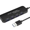 HUB MULTIPLO 4 PORTE USB 3.0 SUPER VELOCE COMPUTER CON CONNETTORE USB Q-HU301