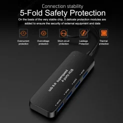 HUB MULTIPLO 4 PORTE USB 3.0 SUPER VELOCE COMPUTER CON CONNETTORE USB Q-HU301