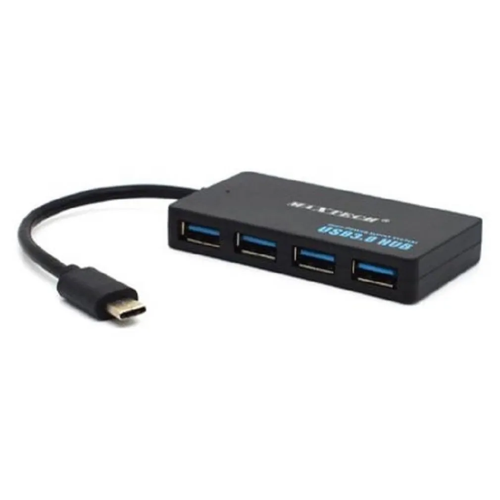 HUB PORTA TYPE-C 4 PORTE USB SPLITTER ADATTATORE PC LAPTOP 10 CM MAXTECH HUB3-4C