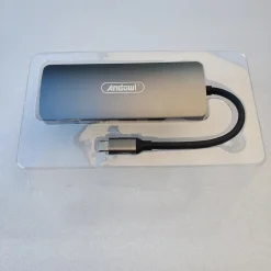 HUB TIPO C 7IN1 LAN 1000MBPS TYPE-C HDMI 2 USB SD MICRO-SD Q-HU99 LETTORE SCHEDE