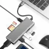 HUB TYPE-C 7IN1 USB-C PD HDMI 4K USB3.0 2XUSB2.0 LETTORE SCHEDA MICROSD/SD TPC-8701