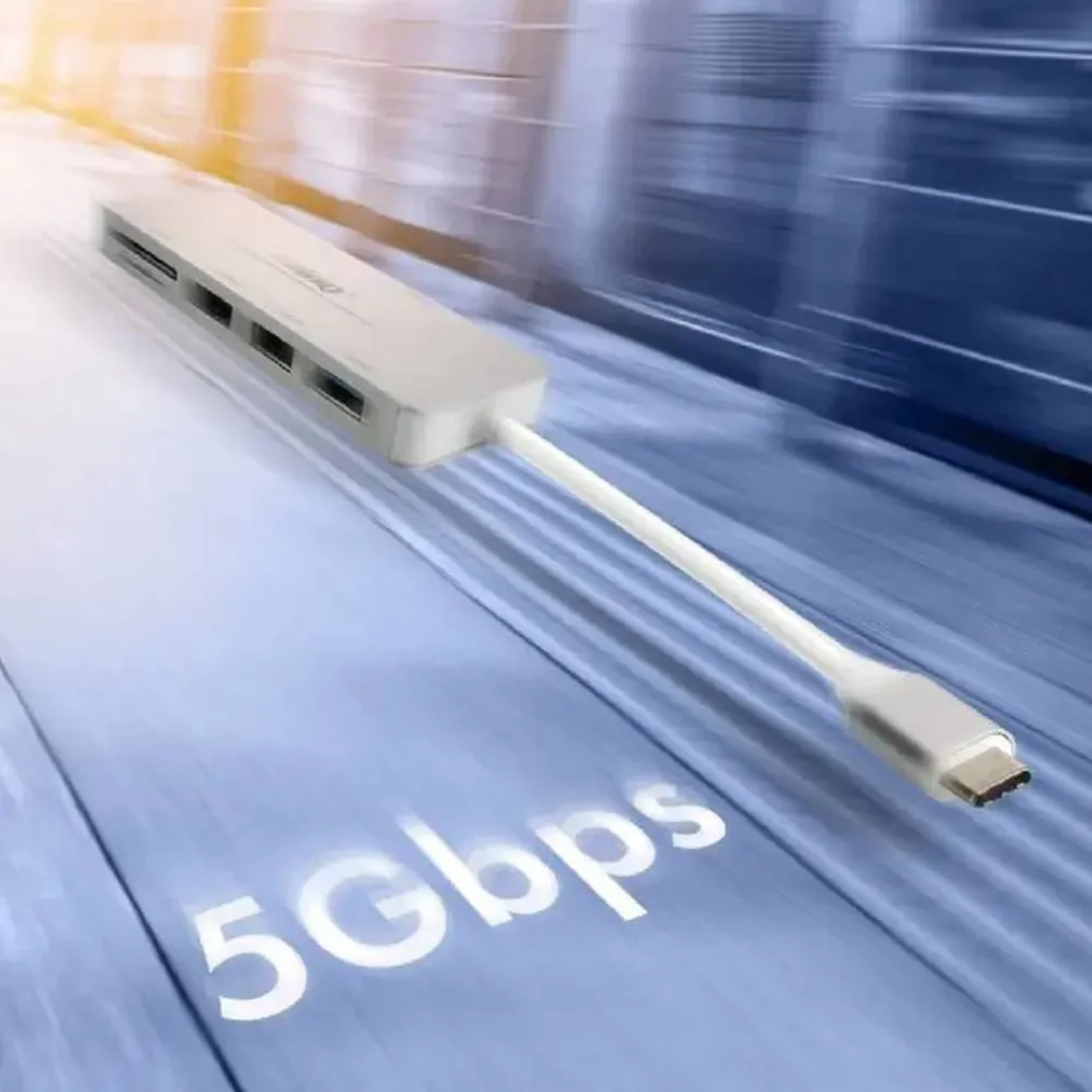 HUB TYPE-C 7IN1 USB-C PD HDMI 4K USB3.0 2XUSB2.0 LETTORE SCHEDA MICROSD/SD TPC-8701