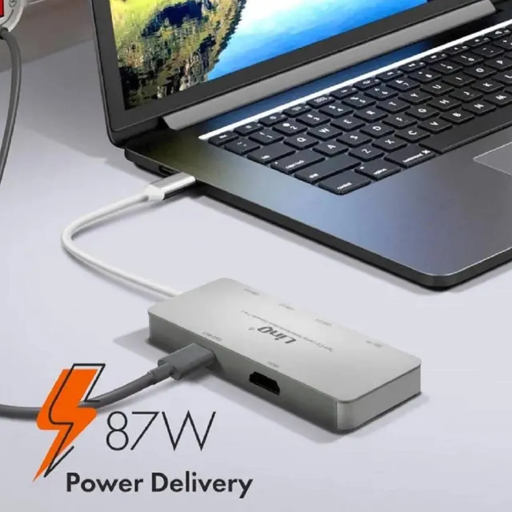 HUB TYPE-C 7IN1 USB-C PD HDMI 4K USB3.0 2XUSB2.0 LETTORE SCHEDA MICROSD/SD TPC-8701