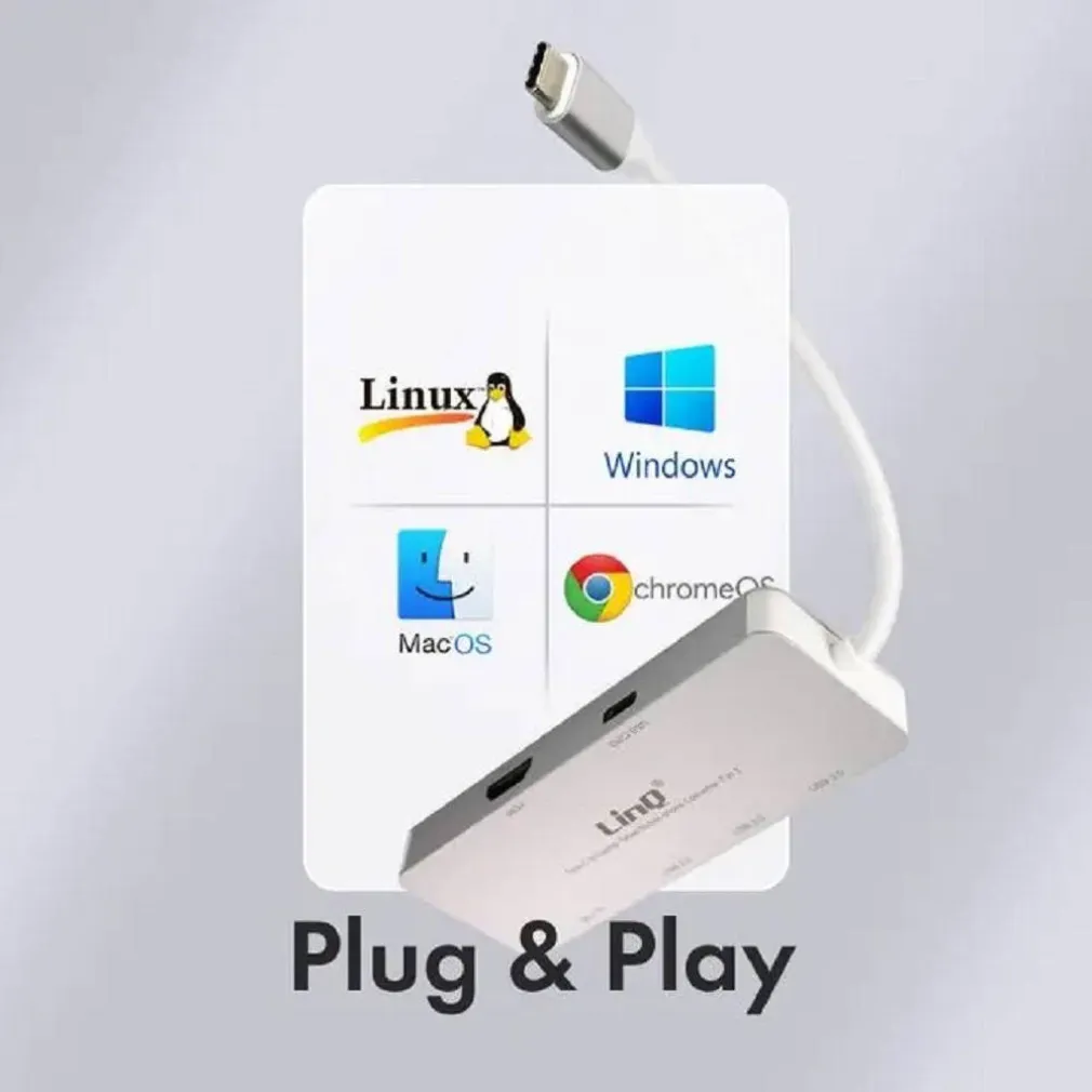 HUB TYPE-C 7IN1 USB-C PD HDMI 4K USB3.0 2XUSB2.0 LETTORE SCHEDA MICROSD/SD TPC-8701