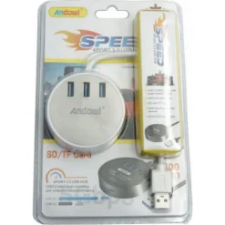 HUB USB 3.0 3 PORTE LETTORE SCHEDE CONNESSIONE USB PER PC WINDOWS MAC OS Q-JC87