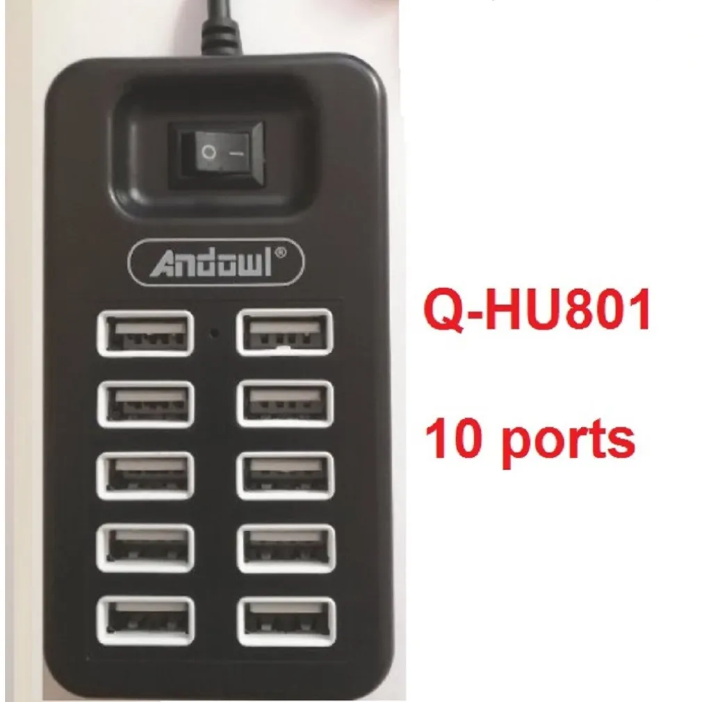 HUB USB 2.0 ALTA VELOCITÀ ESTENSORE A 10 PORTE USB COMPUTER CAVO 100CM Q-HU801
