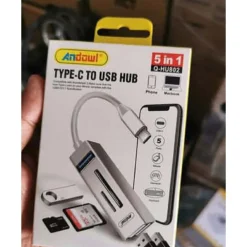 HUB USB Q-HU802 5 IN 1 ADATTATORE DA TIPO C A USB 3.0 CON CONNESSIONE DI TIPO C