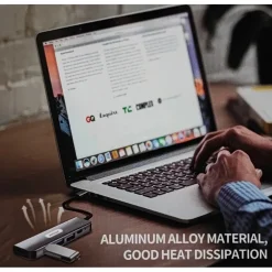 HUB USB TYPE-C 5 IN 1 HDMI 4K COMPATIBILE CON THUNDERBOLT 3 MULTIFUNZIONE Q-HU90