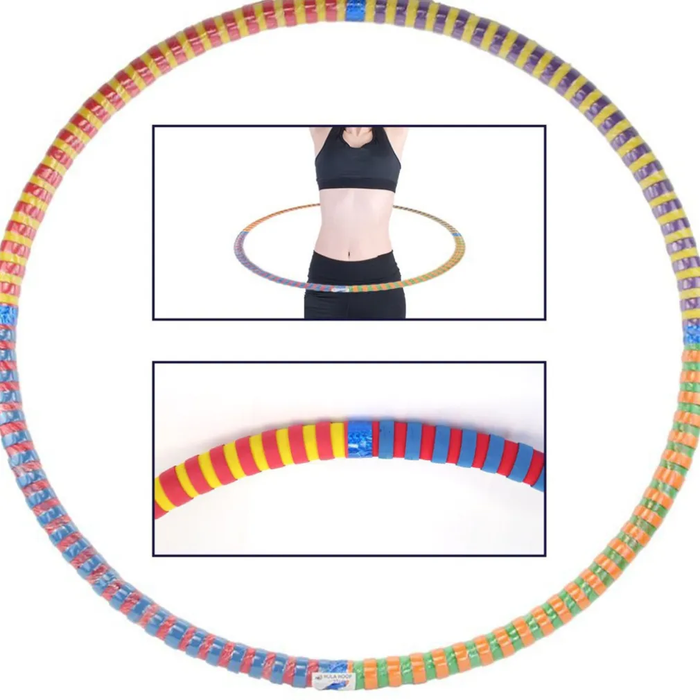 HULA HOOP CERCHIO ANELLO GINNICO GINNASTICA SPORT BAMBINI COLORI RANDOM 85CM