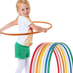 HULA HOOP CERCHIO ANELLO 60 CM GINNASTICA SPORT BAMBINI COLORI RANDOM 2 PEZZI