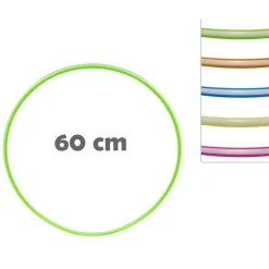 HULA HOOP CERCHIO ANELLO 60 CM GINNASTICA SPORT BAMBINI COLORI RANDOM 2 PEZZI