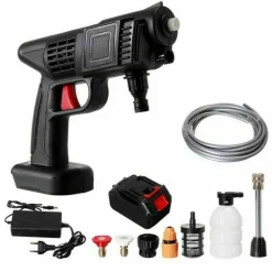 IDROPULITRICE A BATTERIA 12 V ALTA PRESSIONE PORTATILE SENZA FILI LAVAGGIO AUTO