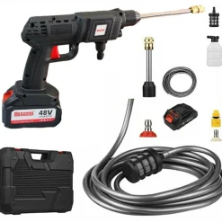 IDROPULITRICE PORTATILE MULTIUSO A BATTERIA 48V AD ACQUA ALTA PRESSIONE PER BARCA