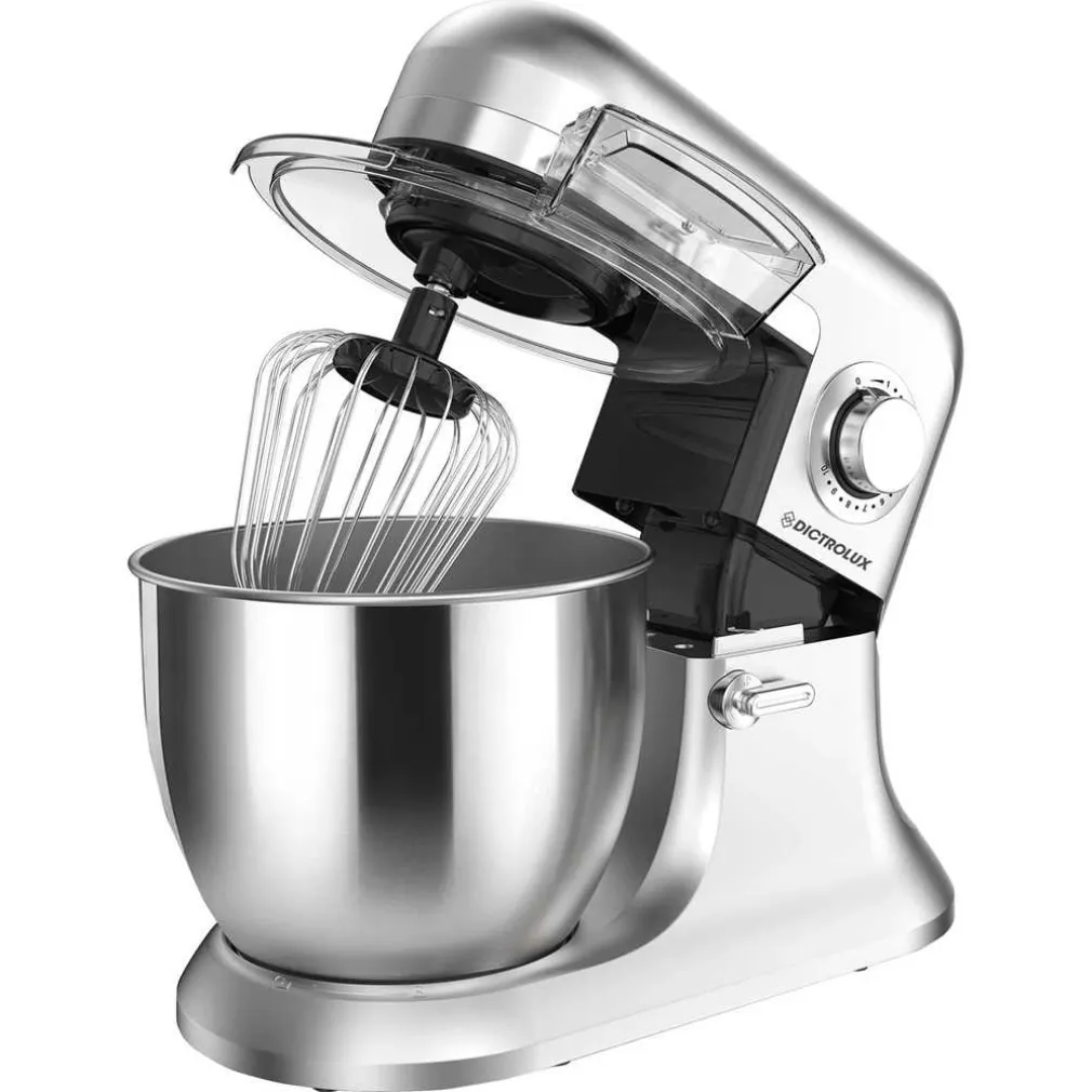 IMPASTATRICE PLANETARIA MULTIFUNZIONE 10 VELOCITÀ 3 FRUSTE CIOTOLA 6,5LT 1600W MANOPOLA LED