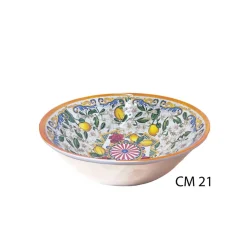 INSALATIERA CIOTOLA TONDA CARRETTO SICILIANO CENTRO TAVOLA DECORAZIONE DIAM.21CM