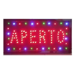 INSEGNA LUMINOSA INSEGNE LUMINOSE A LED CON SCRITTA APERTO PER LOCALI COMMERCIAL