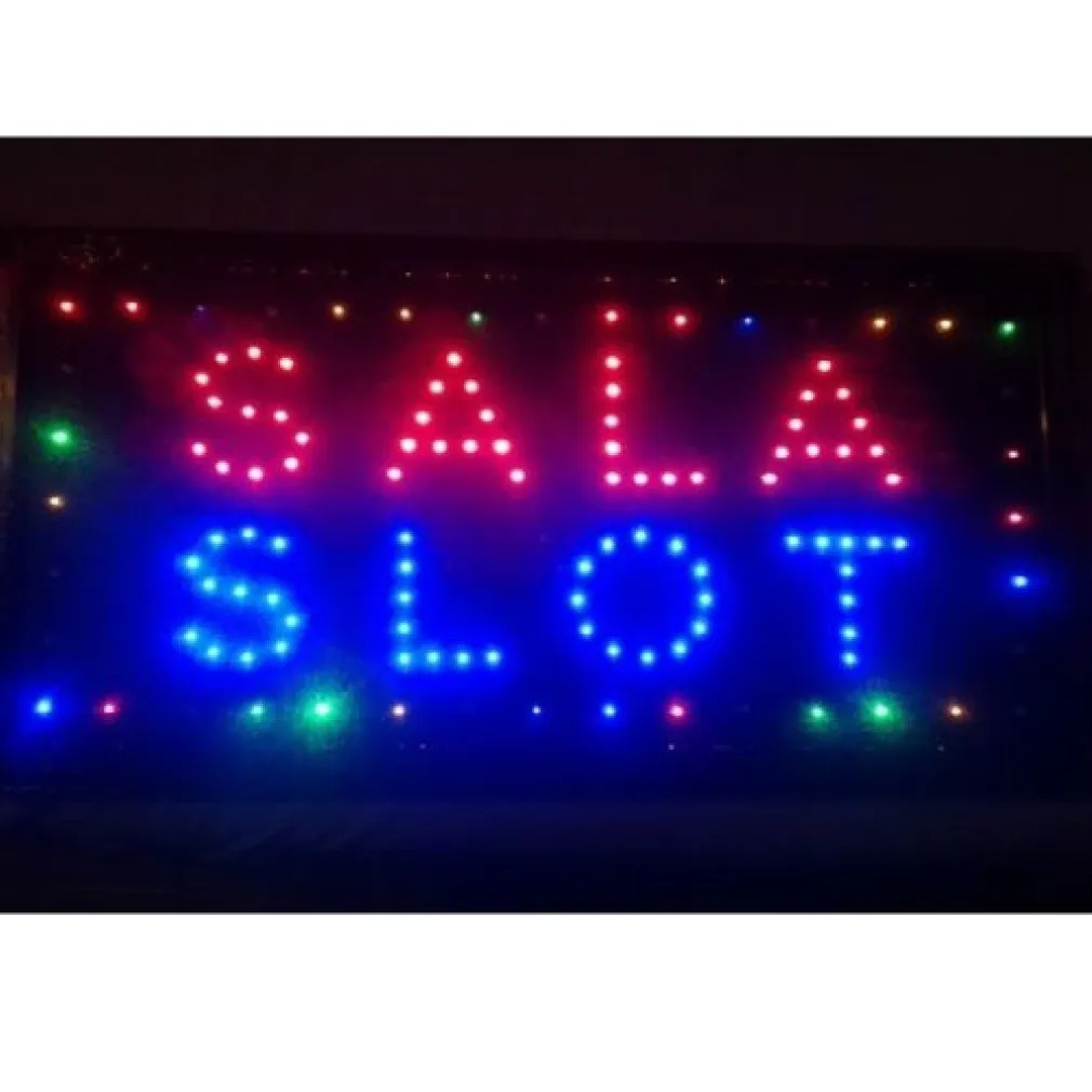 INSEGNA LUMINOSA INSEGNE LUMINOSE A LED CON SCRITTA SALA SLOT