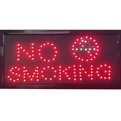 INSEGNA LUMINOSA LED X LOCALE COMMERCIALE CON SCRITTA NO SMOKING VIETATO FUMARE